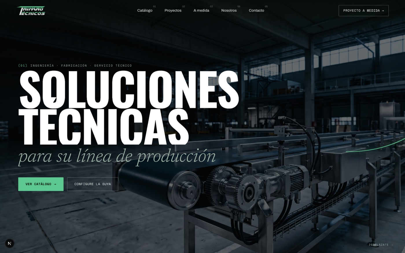 Captura de la web de Trimaro Técnicos